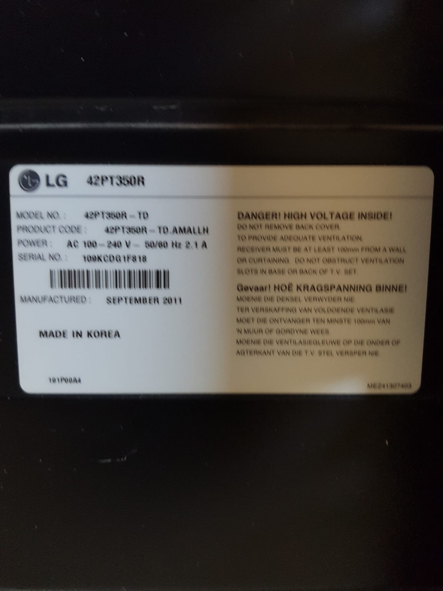 شاشة HD 42 بوصة صناعة كورية LCD 2 مخارج HD 2 مخرج usb
لا تنسَ أنك شاهدت هذا الإعلان في عنكبوت...