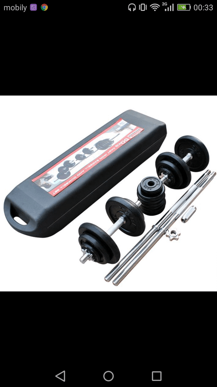 50kg Dumbell set
لا تنسَ أنك شاهدت هذا الإعلان في عنكبوت
Total weight Box
50kg complete box
2...