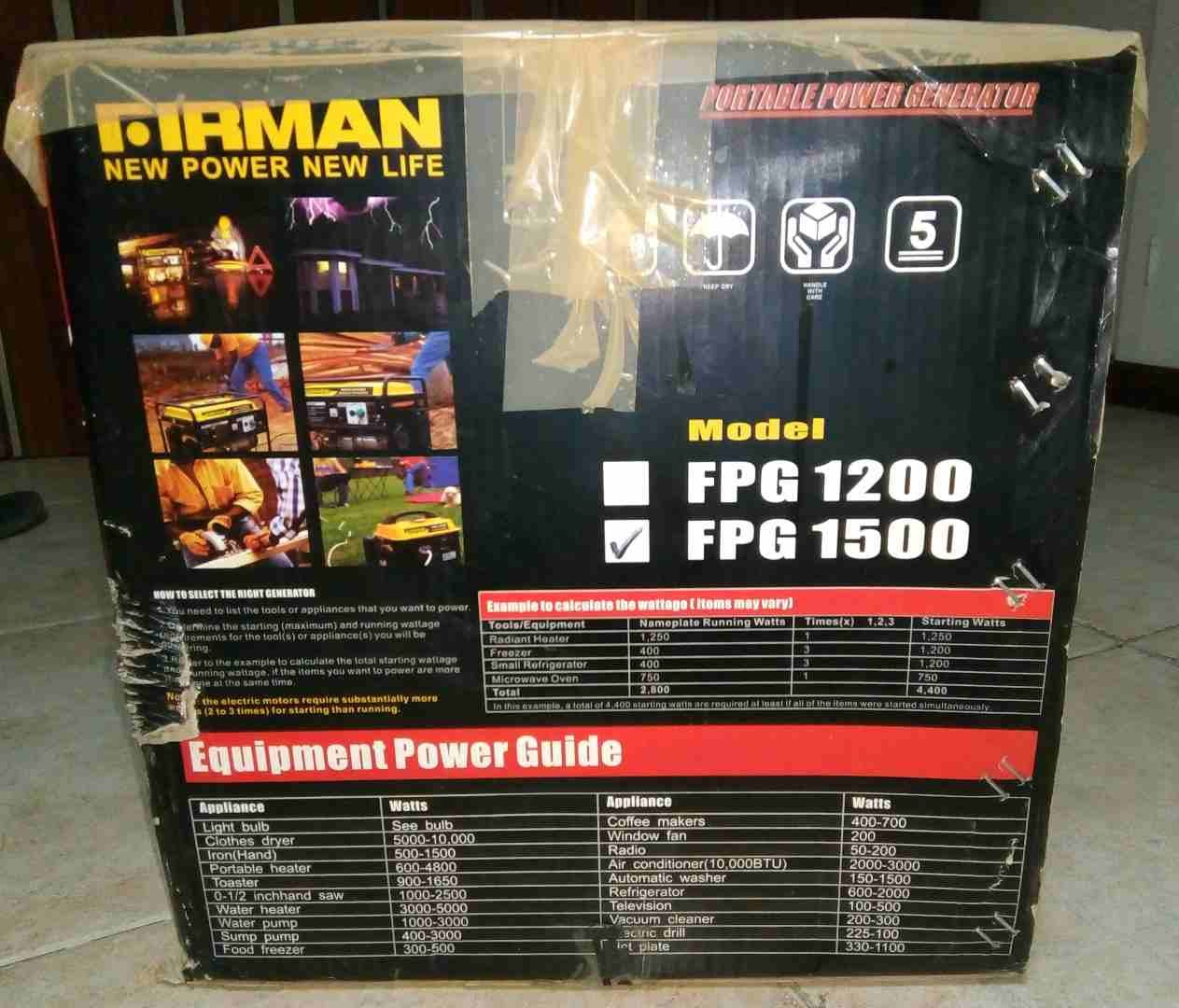 مولد كهربائي Firman FPG 1500
لا تنسَ أنك شاهدت هذا الإعلان في عنكبوت
نوع الجهاز: مولد كهربائي Fir...