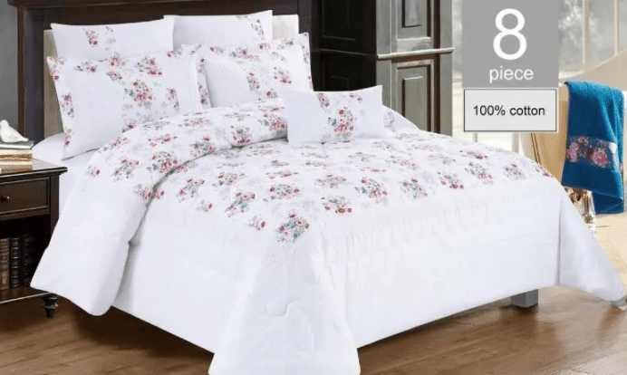طقم لحاف8 قطع قطن 100 بارخص الاسعار
التفاصيل طقم لحاف 8 قطع قطن 100%
*شرشف مطاط 200×200
*لحاف 240×260
*2 مخدات سادة 50×70
*2 مخدات مشجر50×70