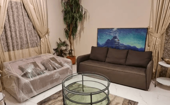 غرفة كنب مودرن لم يستخدم فخم ستاير طاولة نجفة
